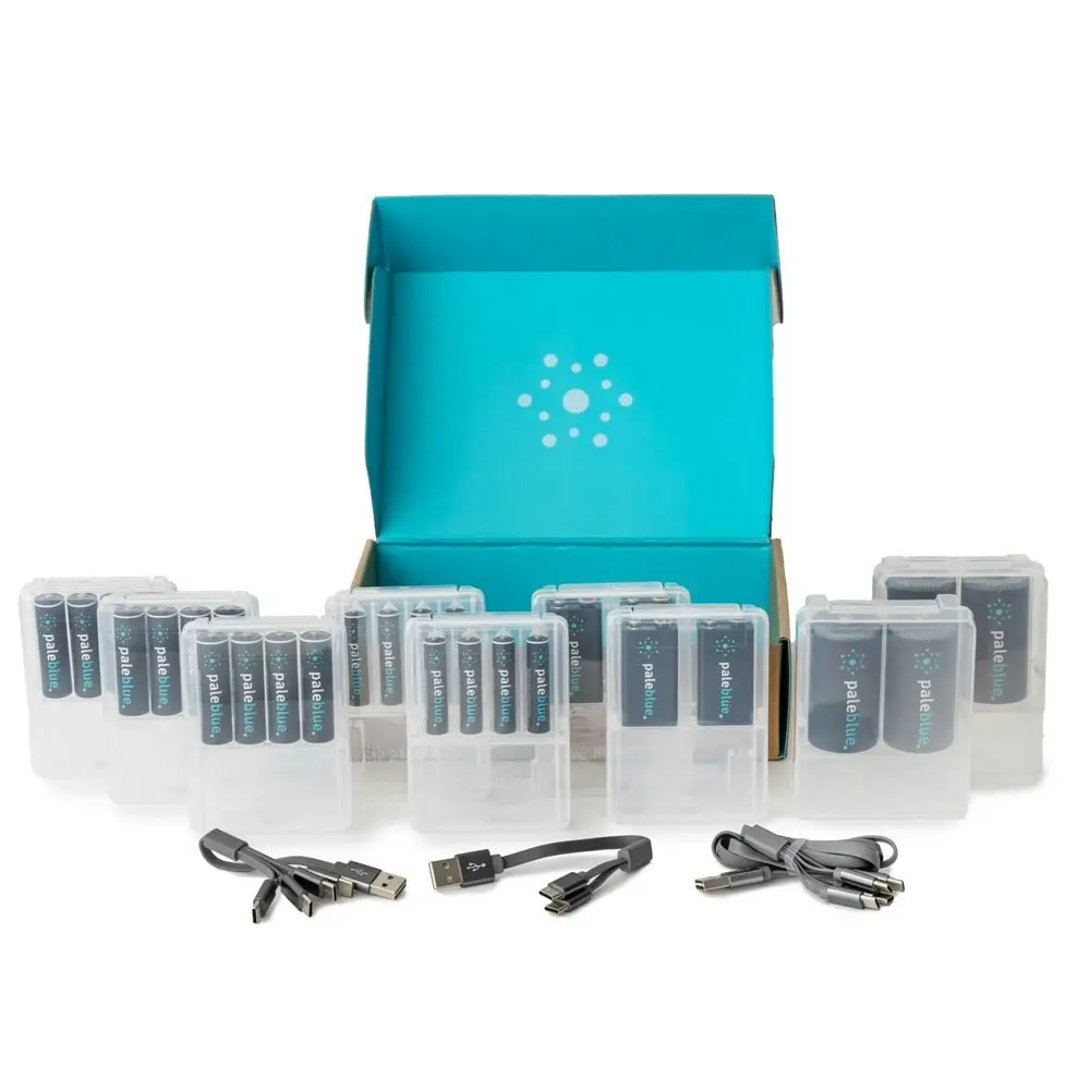 28pc Paleblue Fast Charging Lithium Ion USB-C Rechargable Home Conversion Kit