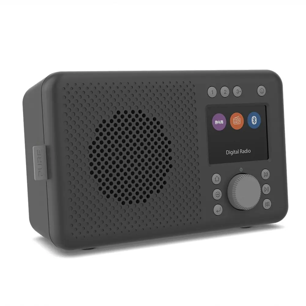 Pure Elan 18.7cm Portable Bluetooth DAB+/FM Radio Audio Sound w/ Alarm Charcoal