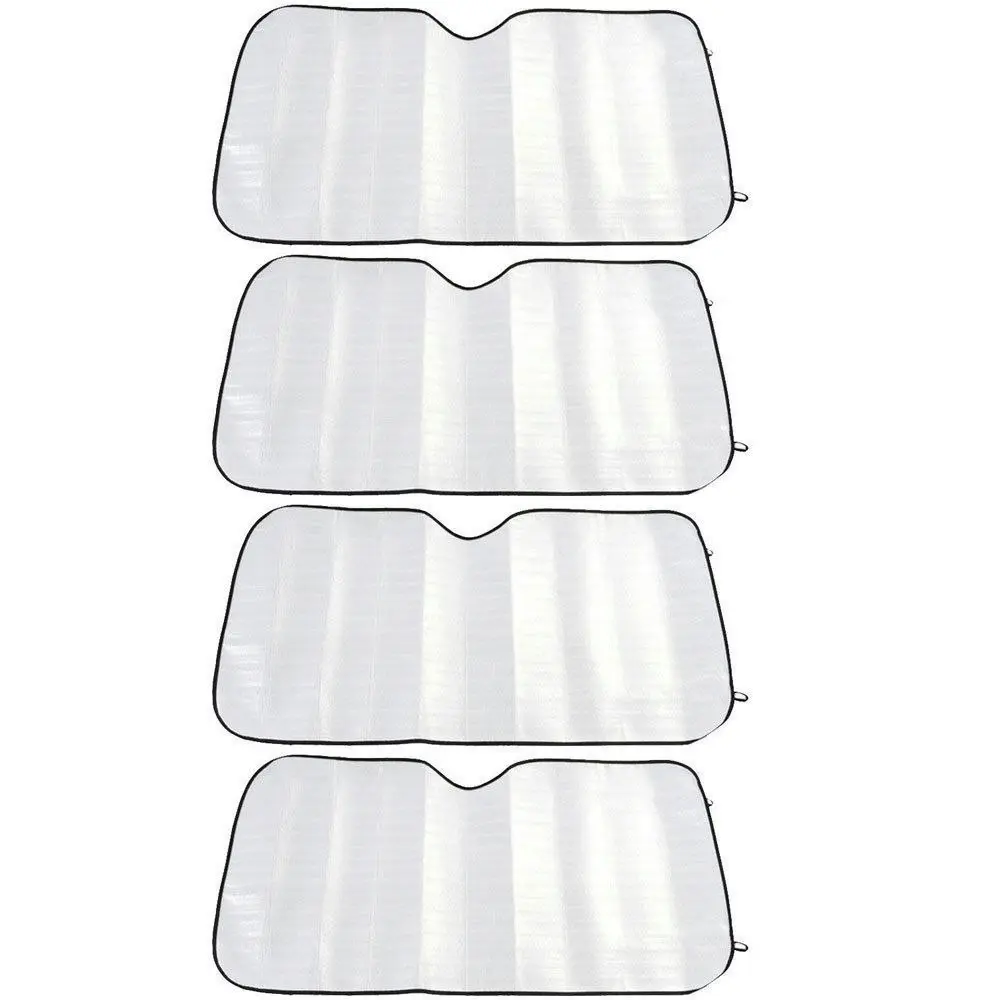 4 Pack Car Windscreen Sun Visor Reflective Shade Heat Interior Windshield Silver