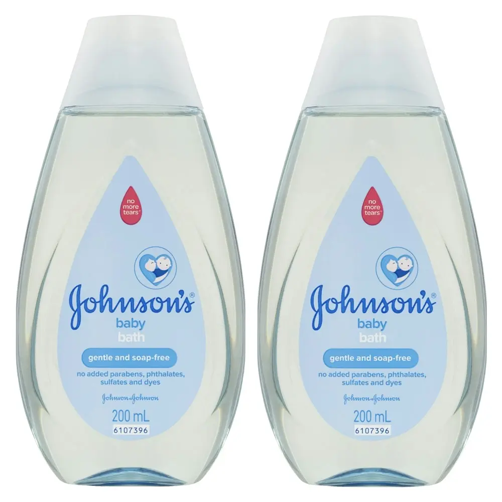 6x Johnson's Baby/Children's Gentle Cleansing Bath Soap Free Liquid Bottle 200ml