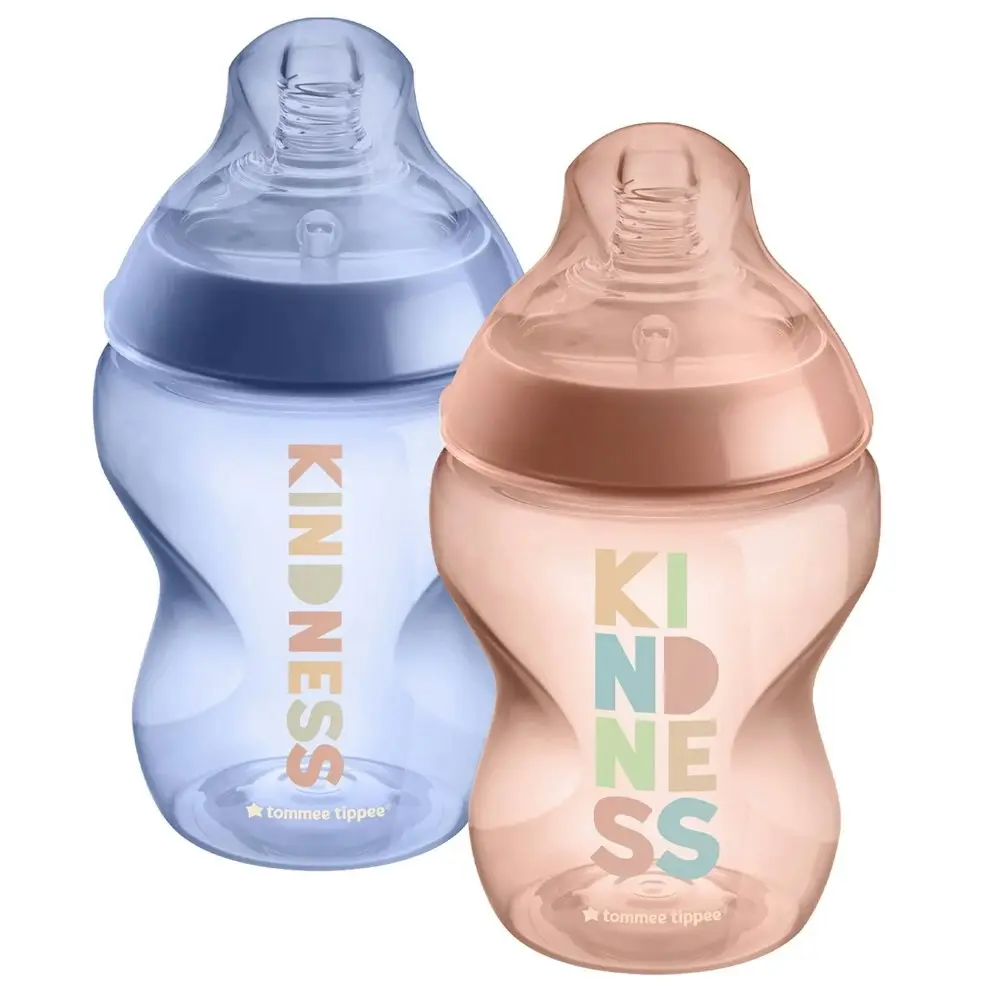 2PK Tommee Tippee 260ml Feeding Bottle w/Silicone Teat Baby/Newborn Patterned GY