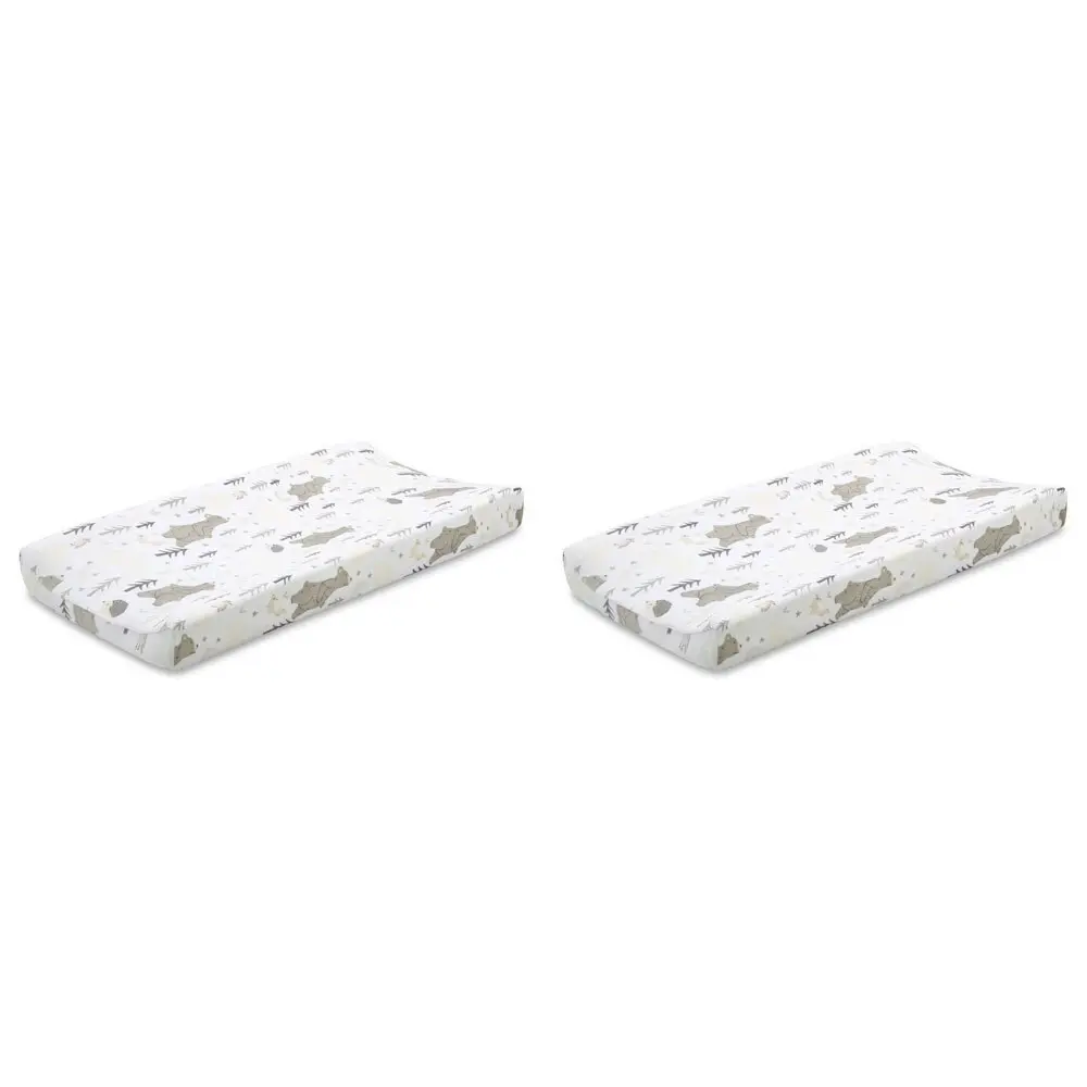 2x The Peanutshell Baby Polyester Changing Pad Cover Sleeve Under The Stars 81cm