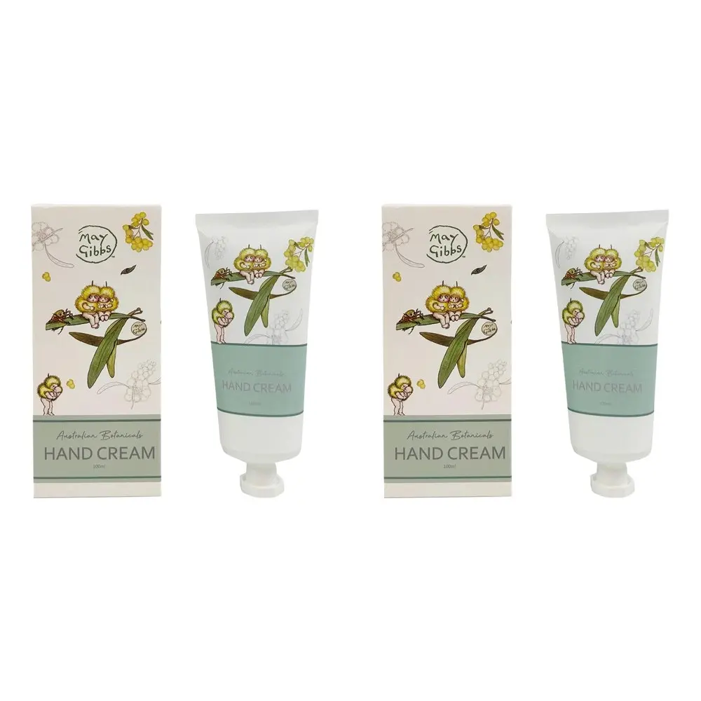 2x Urban Australian Botanicals 100ml May Gibbs Hand Cream Moisturising GRN/YLLW