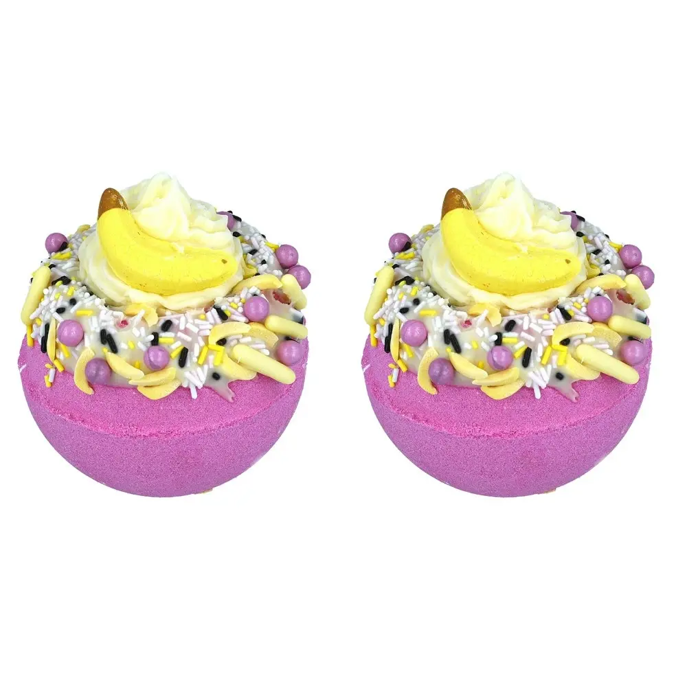 2PK Bomb Cosmetic Banana Delight Bath Bomb Blaster Scented Fragrance Tub Fizzy