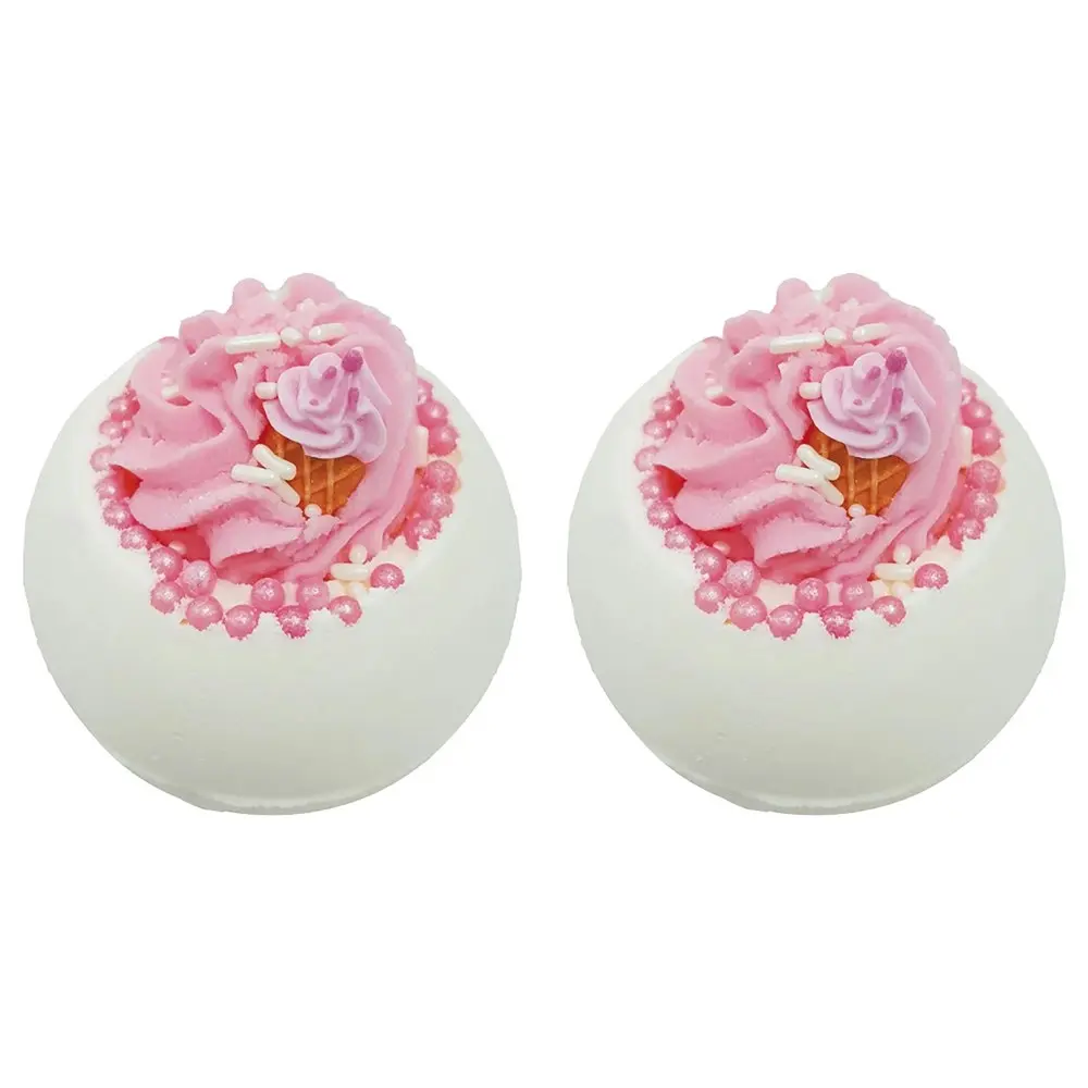 2PK Bomb Cosmetics Ice Cream Queen Bath Bomb Blaster Body Fragrance Tub Fizzies