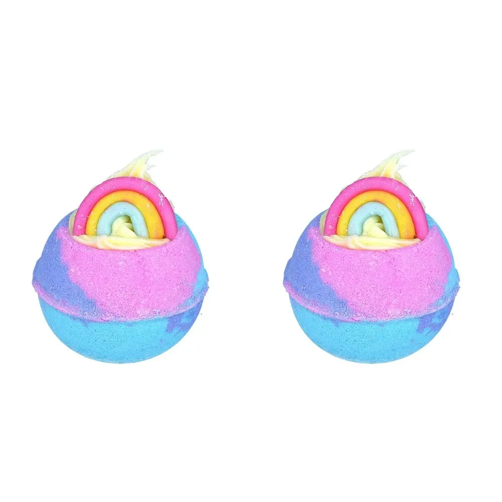 2PK Bomb Cosmetic Rainbow Vibes Bath Bomb Blaster Body Fragrance Bathing Fizzy