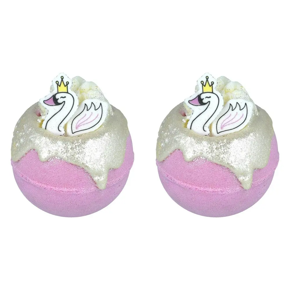 2PK Bomb Cosmetics Swan Princess Bath Bomb Blaster Scented Fragrance Tub Fizzies