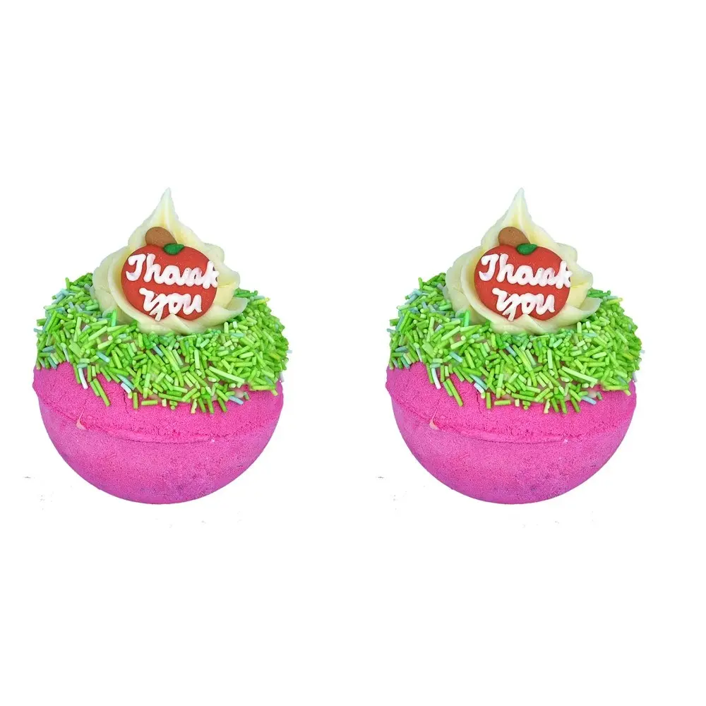 2PK Bomb Cosmetic Thank You Bath Bomb Blaster Cherry & Apple Fragrance Tub Fizzy