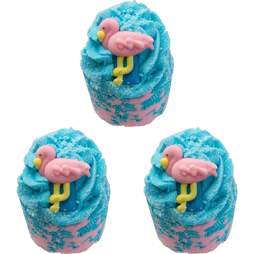 3PK Bomb Cosmetics Flamingoals Bath Bomb Mallow Body Skin Fragrance Tub Fizzies