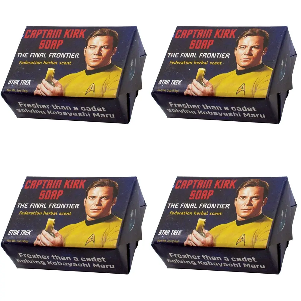 4PK Unemployed Philosopher Guild 56g Bar Soap Captain Kirk Boldy Go Herbal Scent