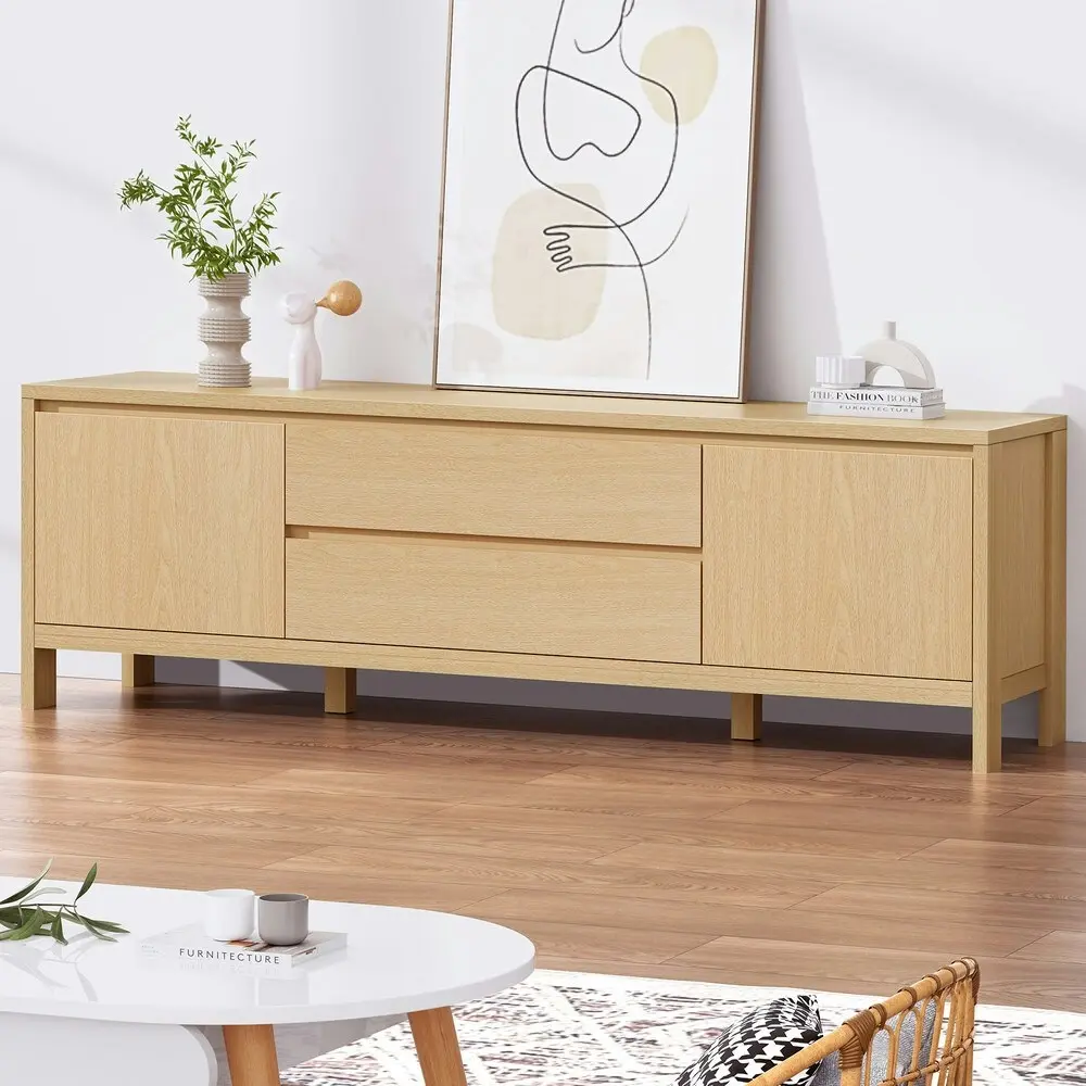 Alfordson Entertainment Unit Cabinet 180cm Oak