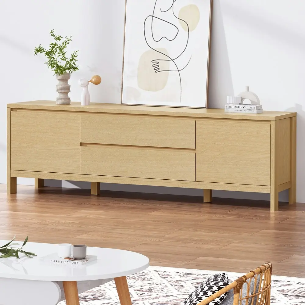 Alfordson Entertainment Unit Cabinet 180cm Oak