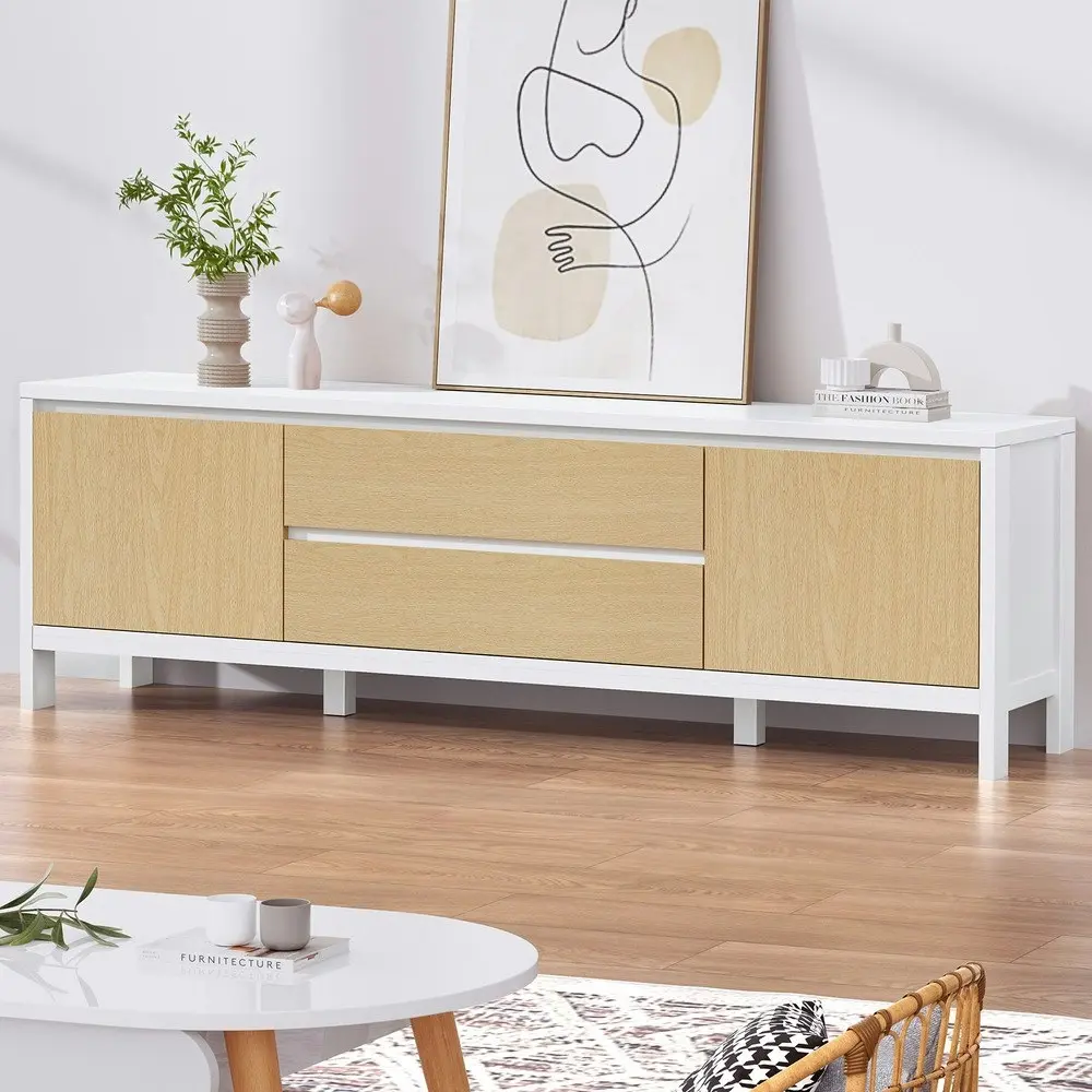 Alfordson Entertainment Unit Cabinet 180cm White