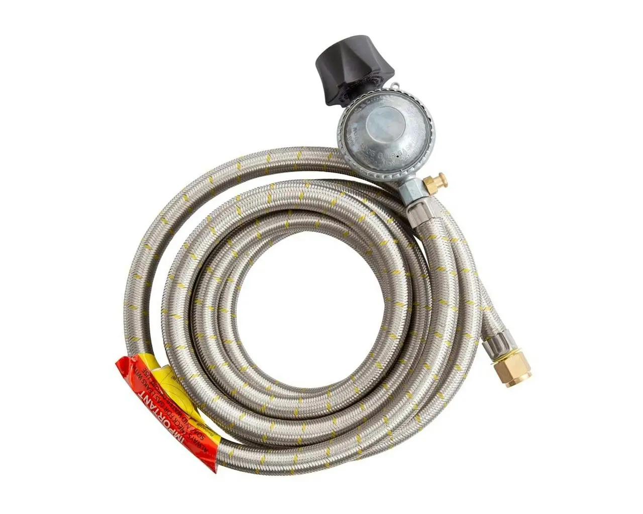 Gasmate Braided Hose & Regulator - 3000mm (LCC27 TO 5/8 UNF (3/8 SAE))