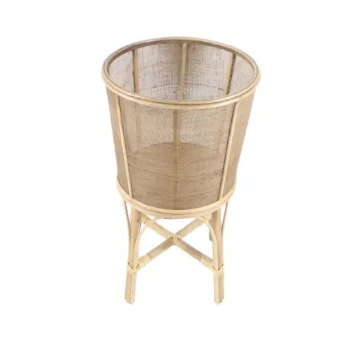 Casa Linen Weave Bamboo Planter Small