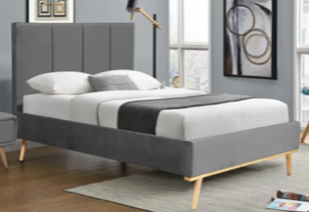 Matthew Plush Vevlet Fabric bed-King Single