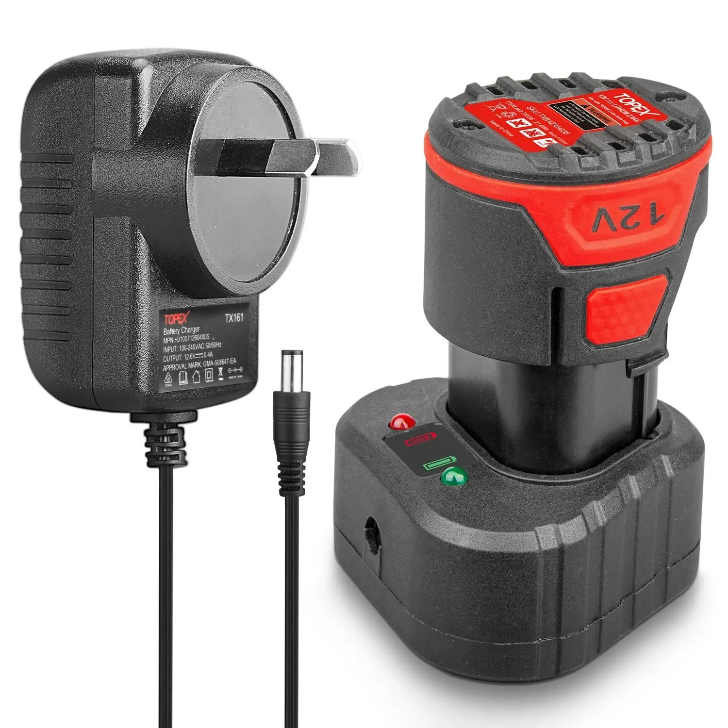 Topex 12V Battery & Charger