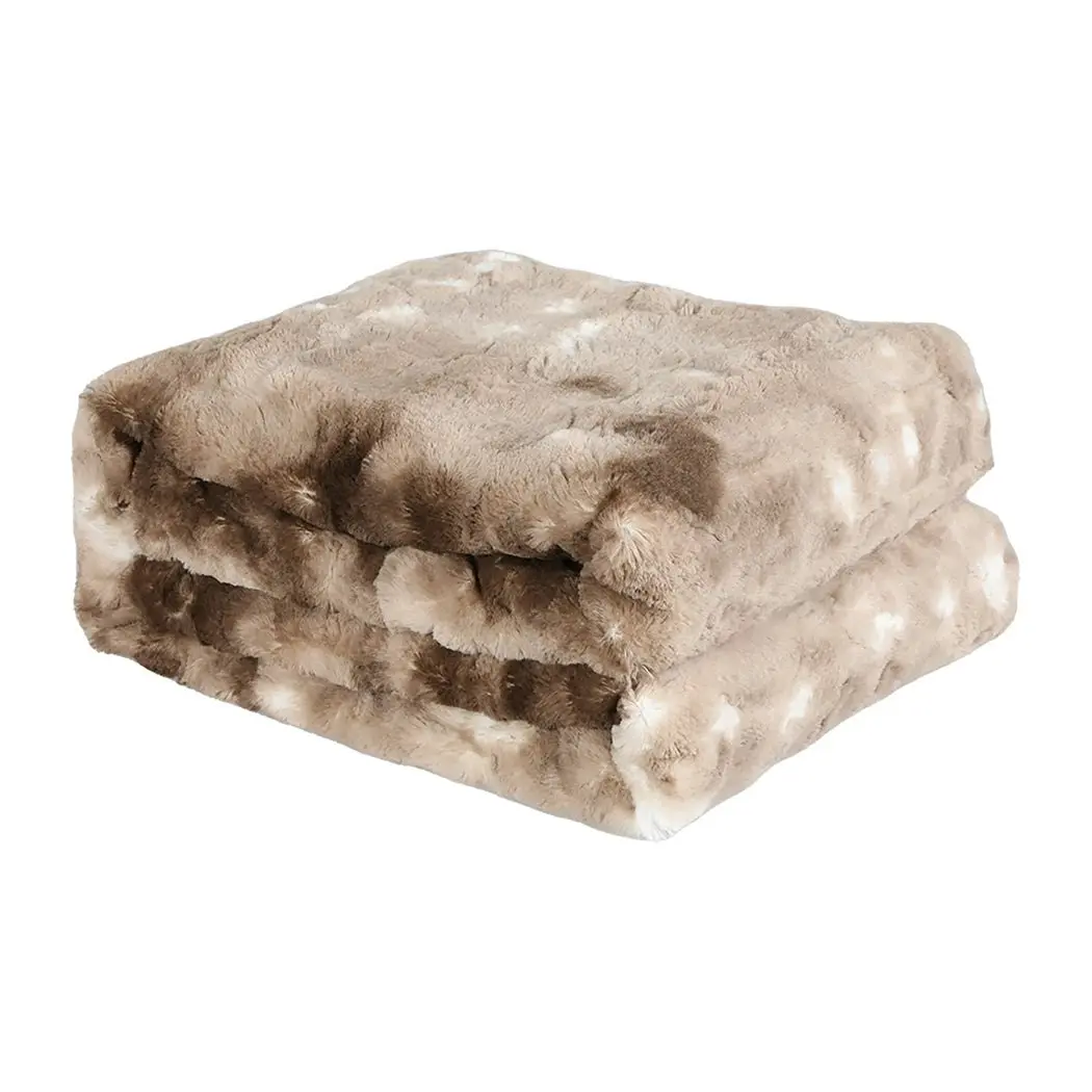 Dreamz Throw Blanket Luxury Tie-dyed Faux Fur 500GSM Bed SofaThick152x203cm