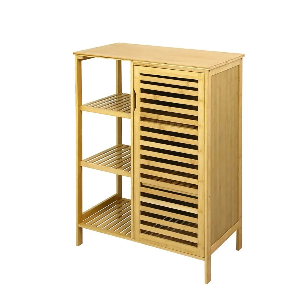 Levede Bamboo Shoe Storage Cabinet Laundry Organizer Cupboard Freestanding