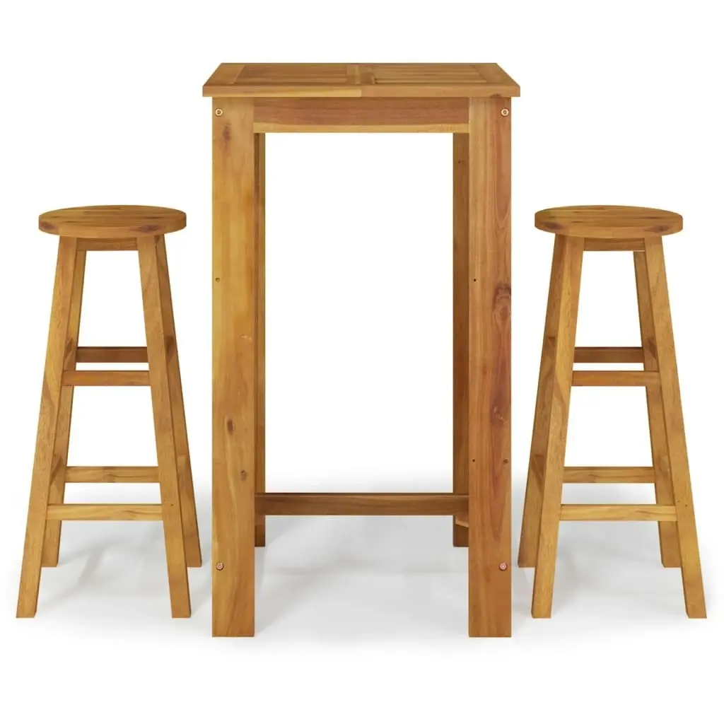 3 Piece Garden Bar Set Solid Wood Acacia 3154388