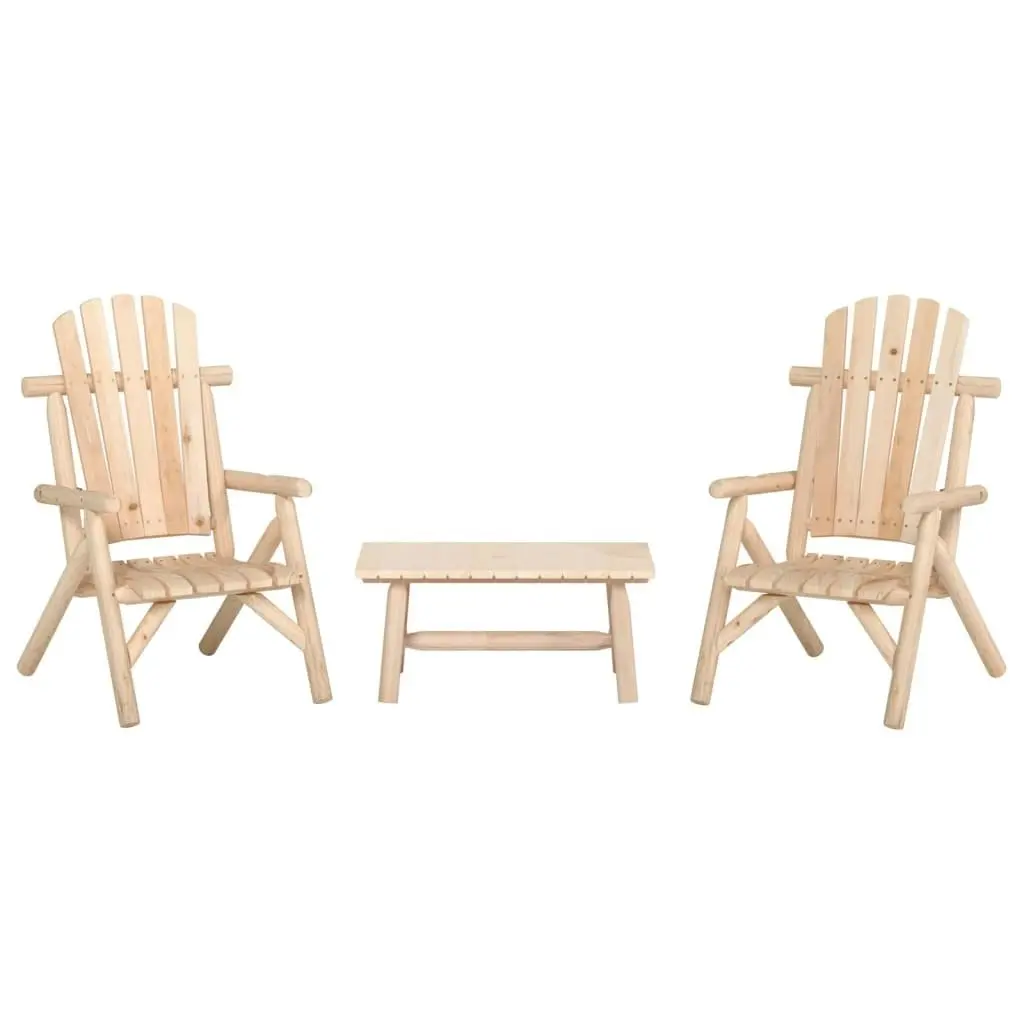 3 Piece Garden Lounge Set Solid Wood Spruce 3185521