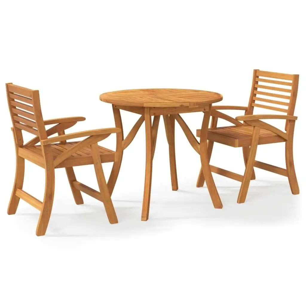 3 Piece Garden Dining Set Solid Wood Acacia 3156854