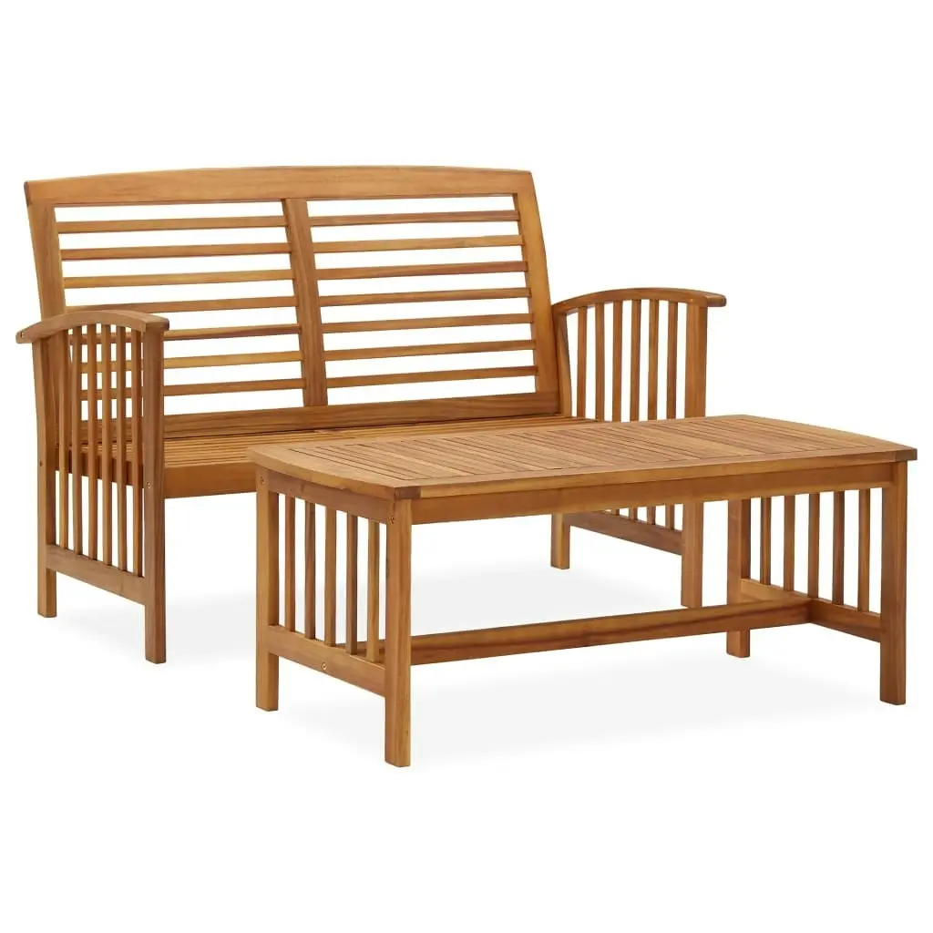 2 Piece Garden Lounge Set Solid Acacia Wood 310262