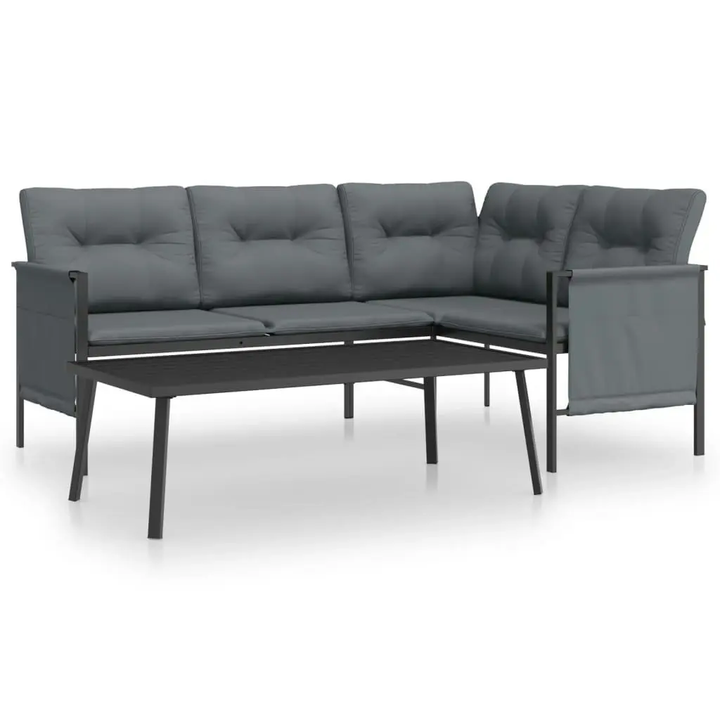 2 Piece Garden Lounge Set  Anthracite Steel 362810