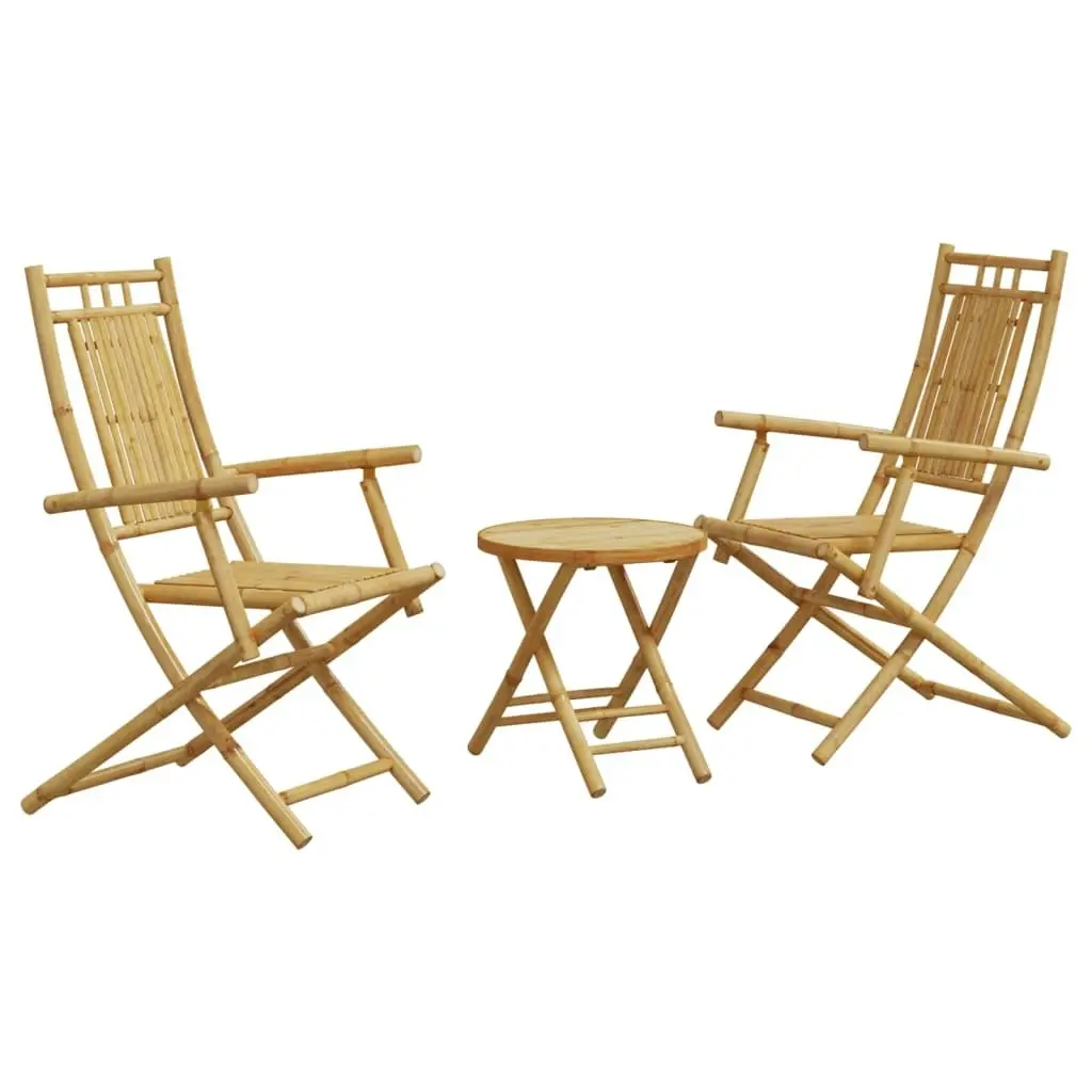 3 Piece Bistro Set Bamboo 3278532