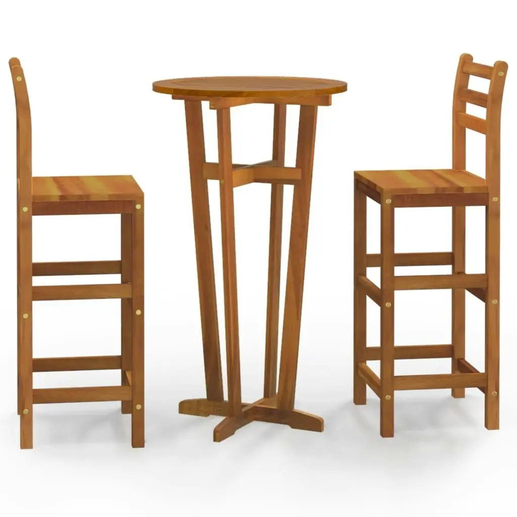 3 Piece Garden Bar Set Solid Wood Acacia 3115993