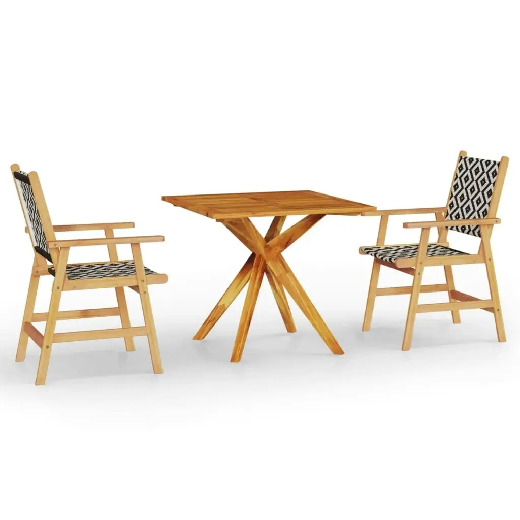 3 Piece Garden Dining Set Solid Wood Acacia 3087137