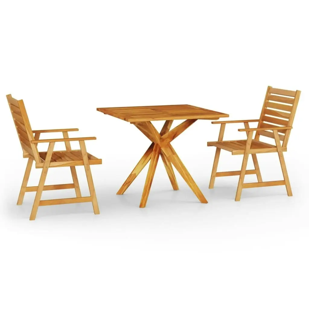 3 Piece Garden Dining Set Solid Wood Acacia 3087135