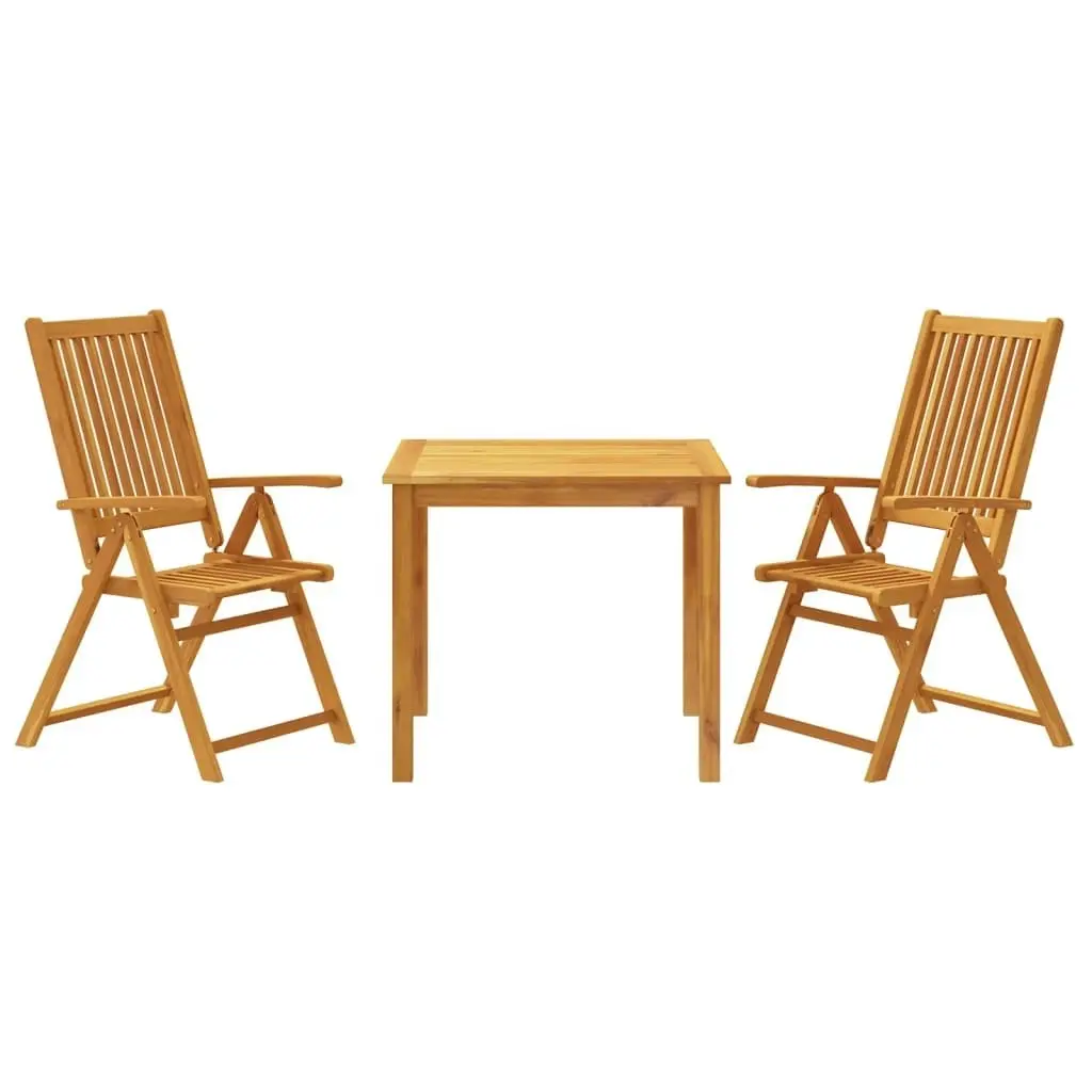 3 Piece Garden Dining Set Solid Wood Acacia 3295260