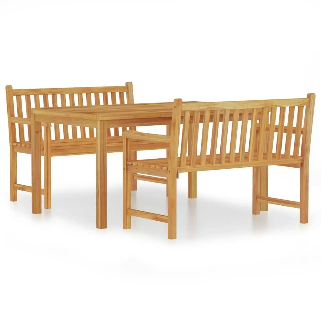 3 Piece Garden Dining Set Solid Wood Teak 3157153