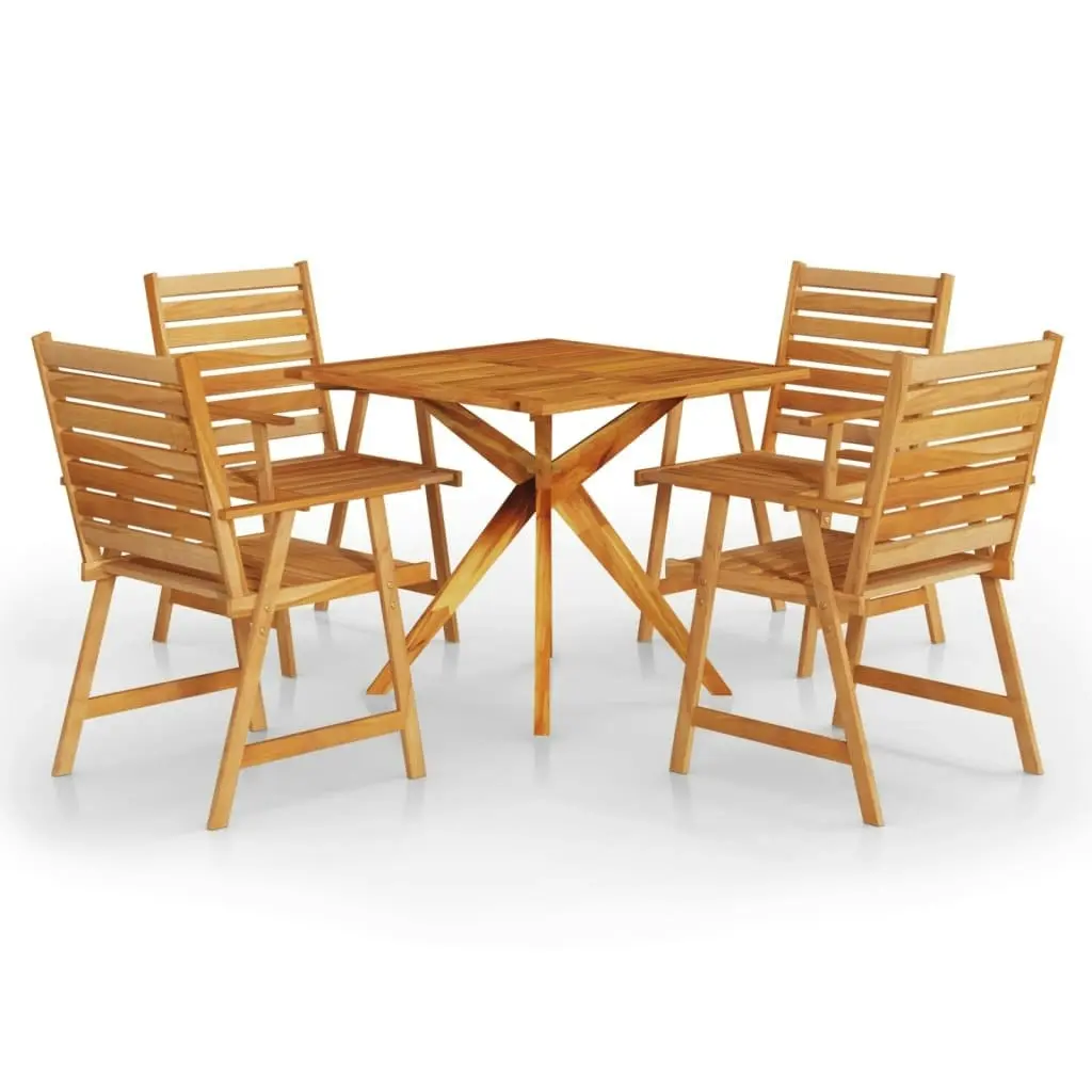 5 Piece Garden Dining Set Solid Wood Acacia 3087136