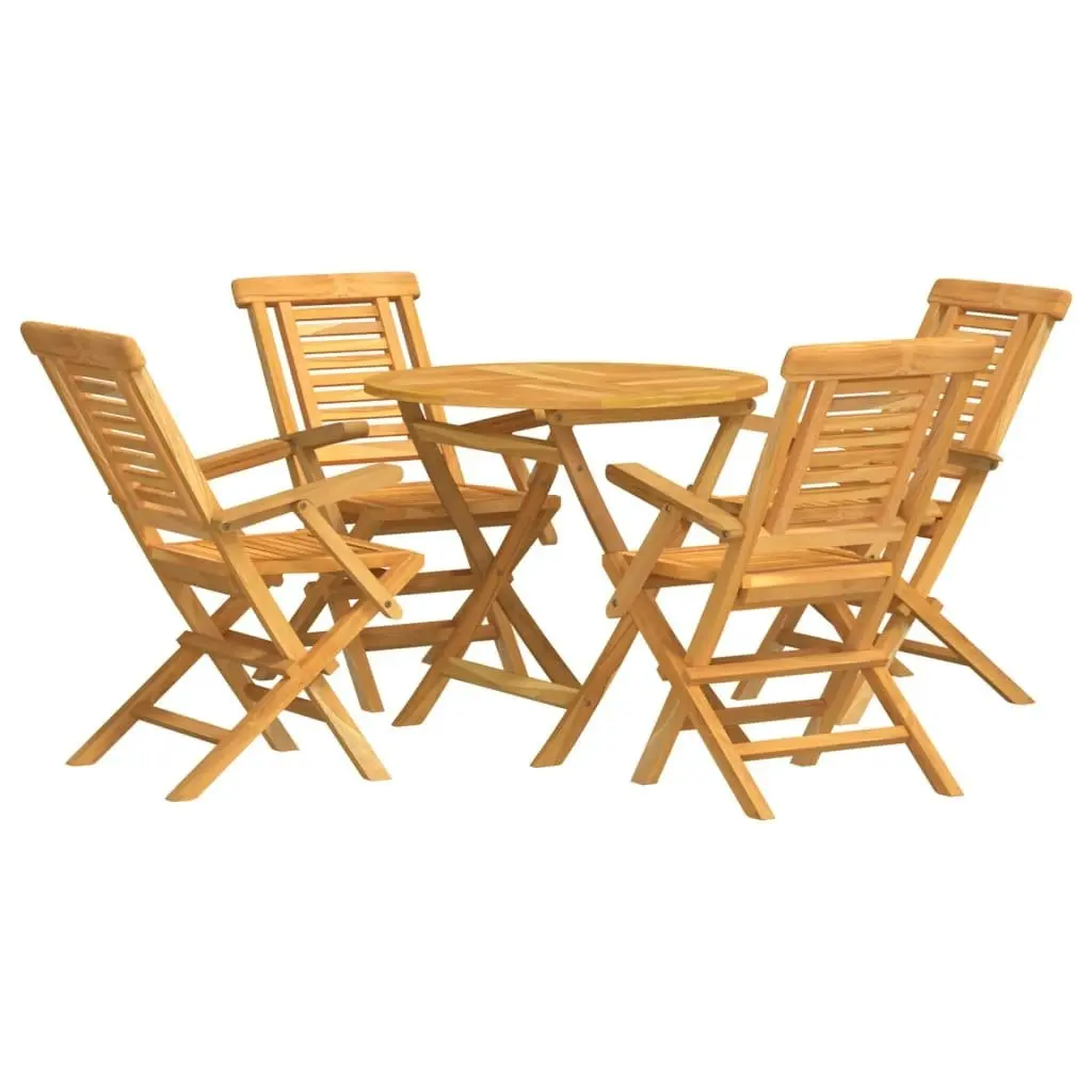 5 Piece Garden Dining Set Solid Wood Teak 3155017