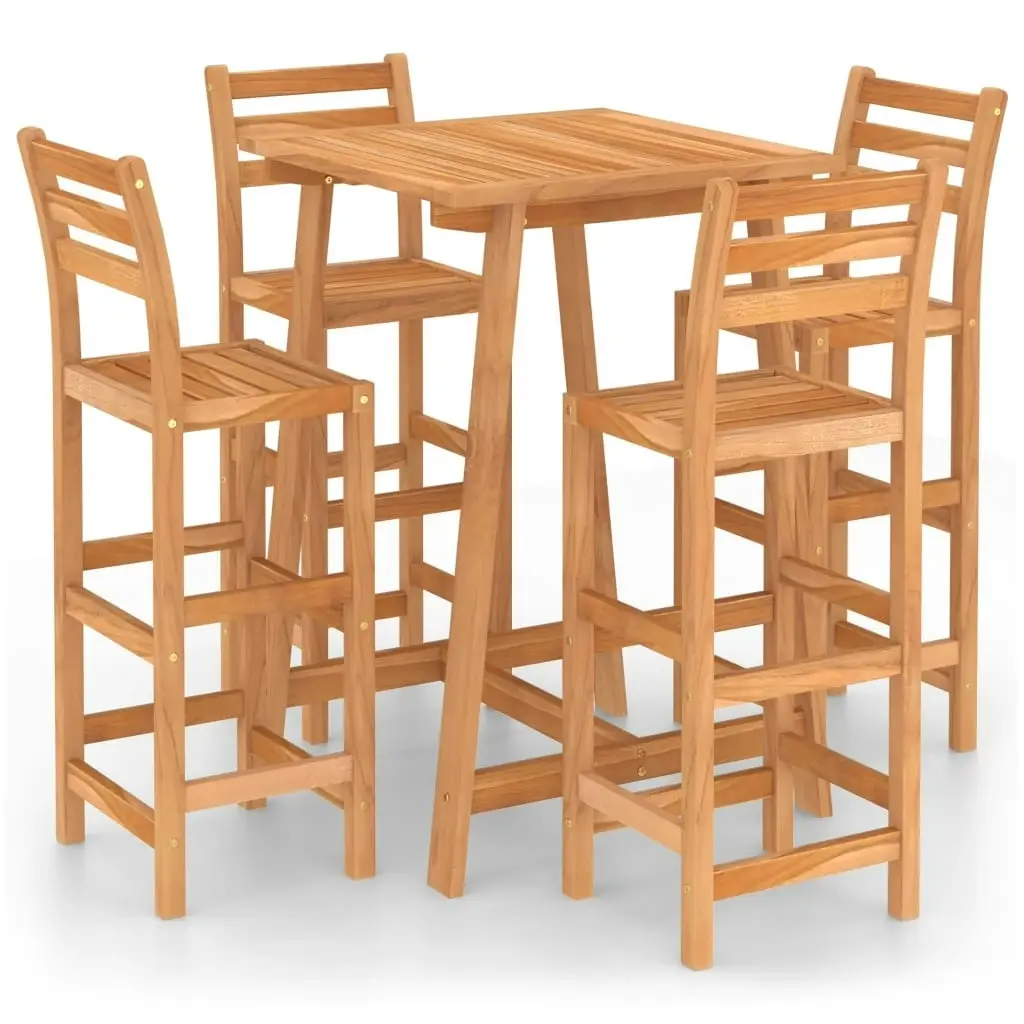 5 Piece Outdoor Bar Set Solid Acacia Wood 3057849