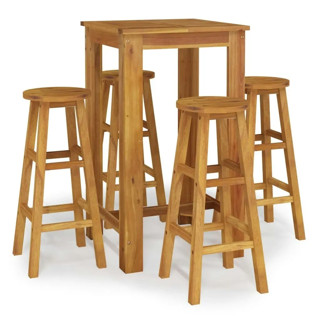 5 Piece Garden Bar Set Solid Wood Acacia 3154389