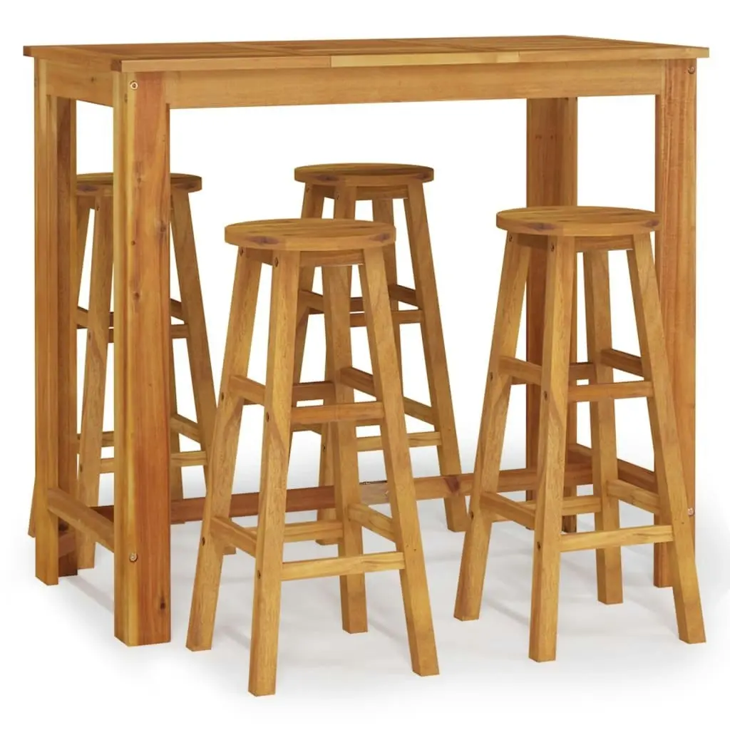 5 Piece Garden Bar Set Solid Wood Acacia 3154394