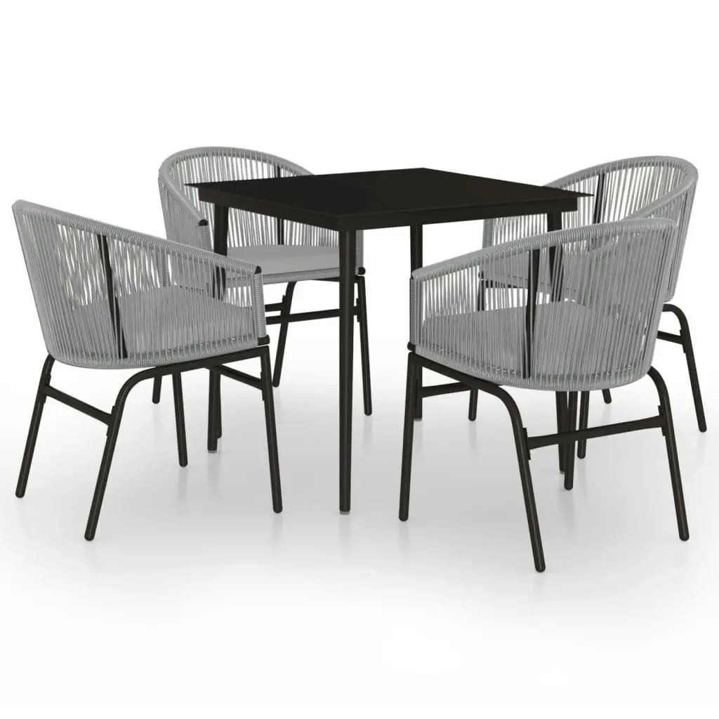 5 Piece Garden Dining Set Grey 3099252