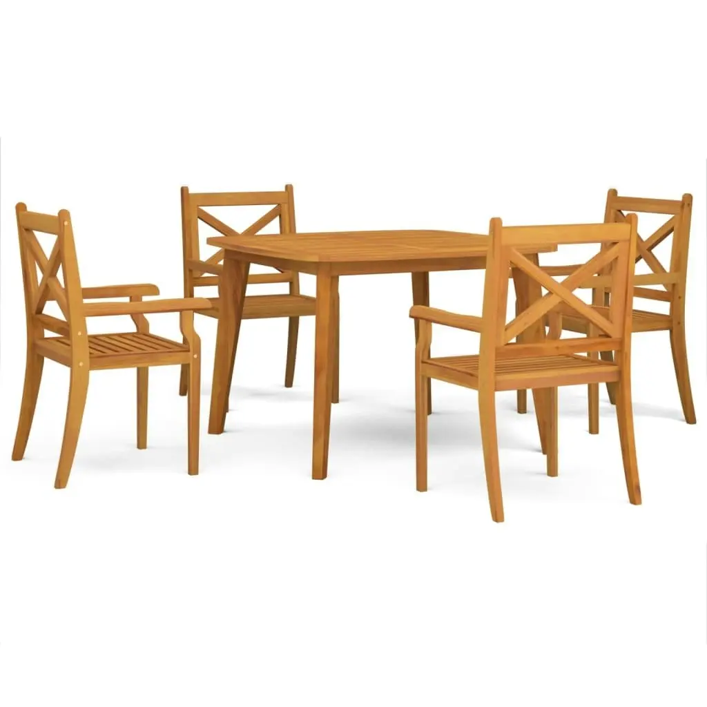 5 Piece Garden Dining Set Solid Wood Acacia 3058002