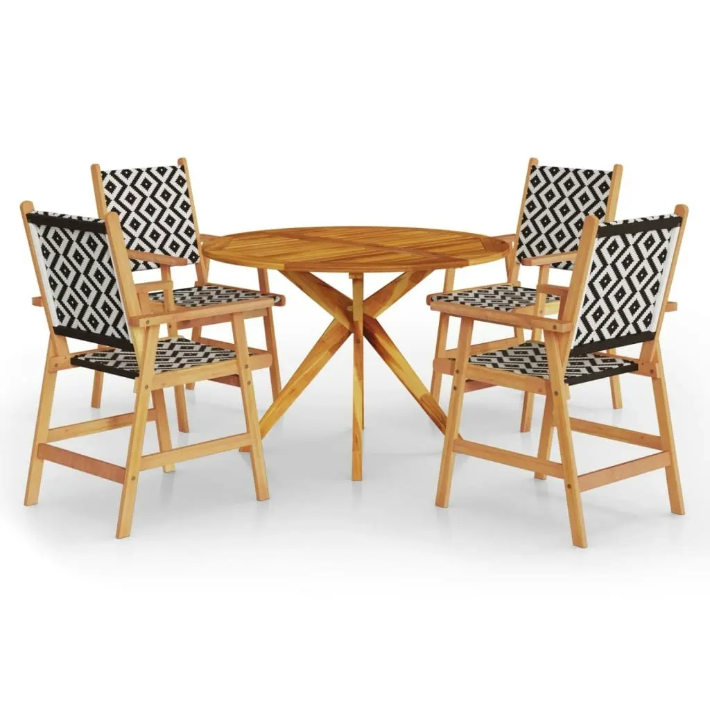 5 Piece Garden Dining Set Solid Wood Acacia 3087133