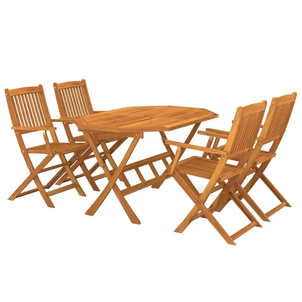 5 Piece Garden Dining Set Solid Acacia Wood 3086996