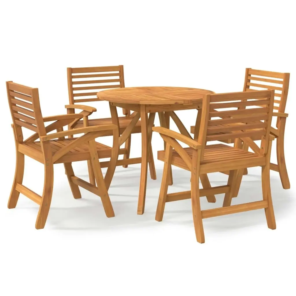 5 Piece Garden Dining Set Solid Wood Acacia 3156855