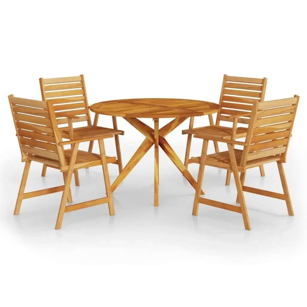 5 Piece Garden Dining Set Solid Wood Acacia 3087132