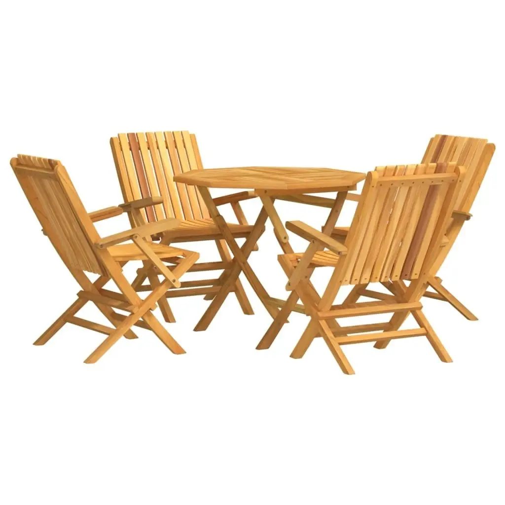 5 Piece Garden Dining Set Solid Wood Teak 3155028