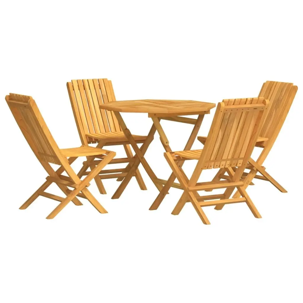 5 Piece Garden Dining Set Solid Wood Teak 3155027