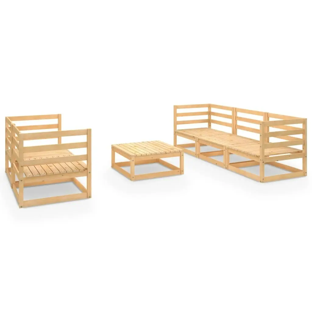 6 Piece Garden Lounge Set Solid Pinewood 3075329