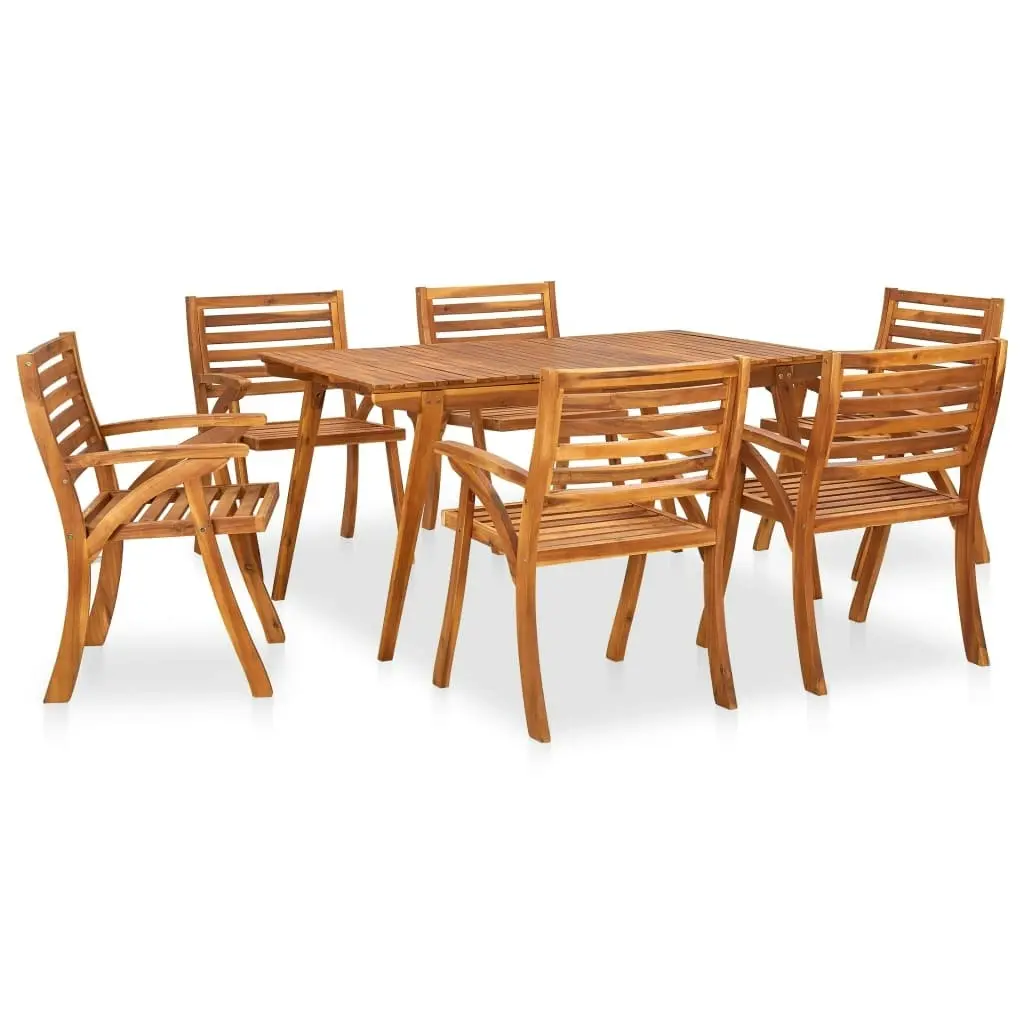 7 Piece Garden Dining Set Solid Acacia Wood 3057924