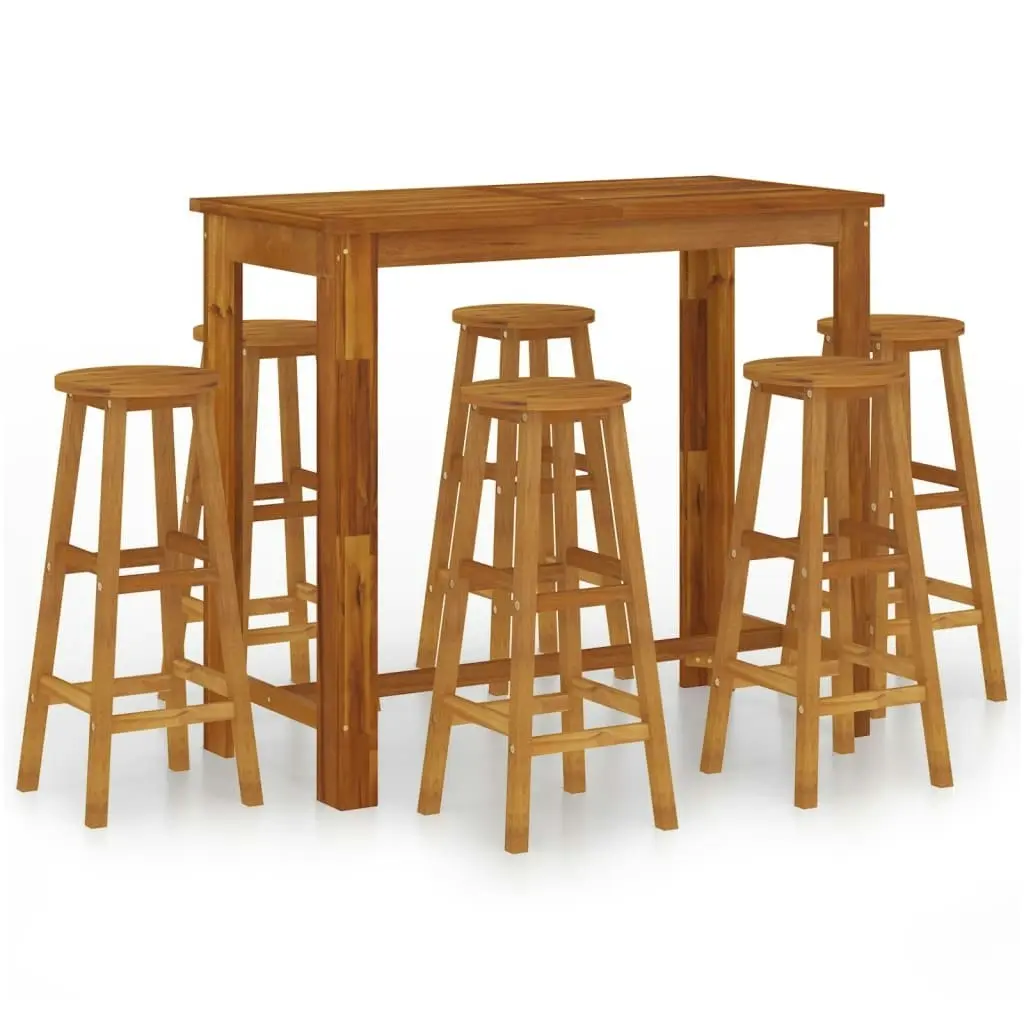 7 Piece Garden Bar Set Solid Wood Acacia 3116020